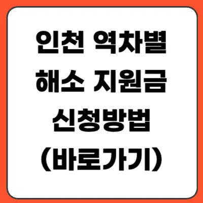 인천 역차별 해소지원금 신청방법｜인천시 최대 5만원 지급 대상·사용처 총정리