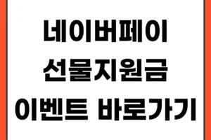 네이버페이 선물지원금 이벤트 바로가기 총정리 (최대 5만원 받는 방법)